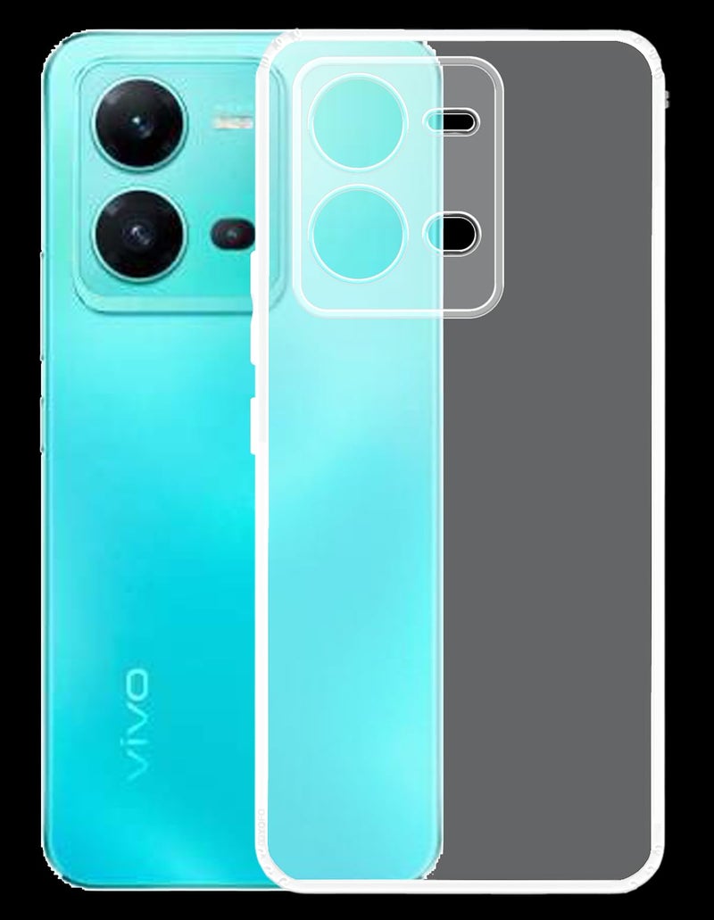 YOFO Silicon Back Cover Case for Vivo V25 / V25E (5G) (Transparent) Camera Protection with Dust Plug - Image 4