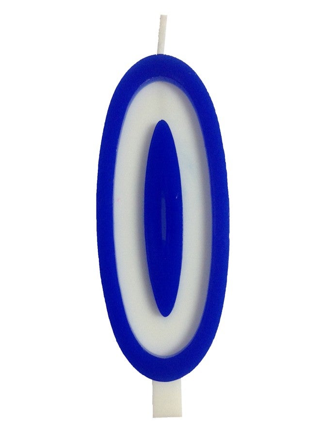 Funcart Blue and White Numerical 0 Style Candle - Image 2