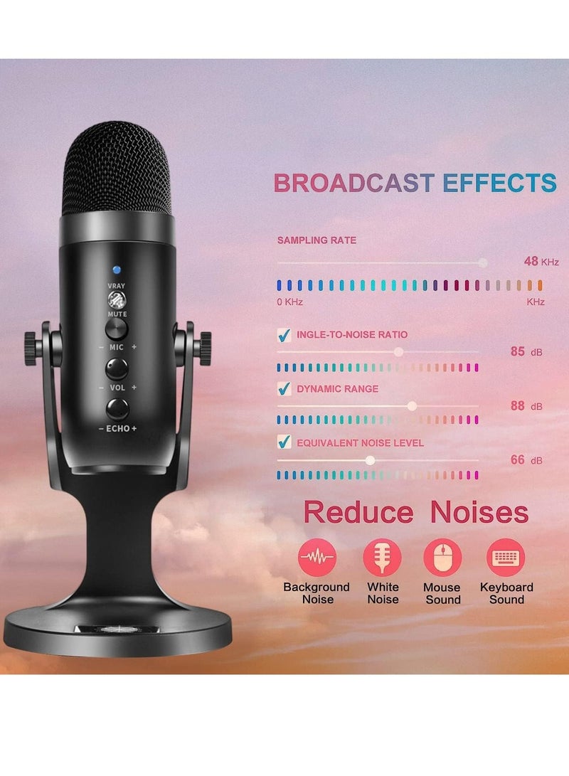 Jmary PW8 Professional Metal Voice Recording Usb Condenser Studio And Podcast Recording Gaming Microphones - Image 3