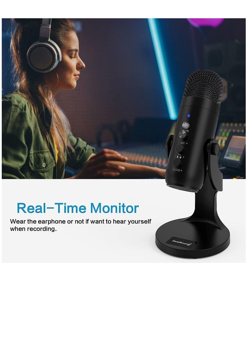 Jmary PW8 Professional Metal Voice Recording Usb Condenser Studio And Podcast Recording Gaming Microphones - Image 4