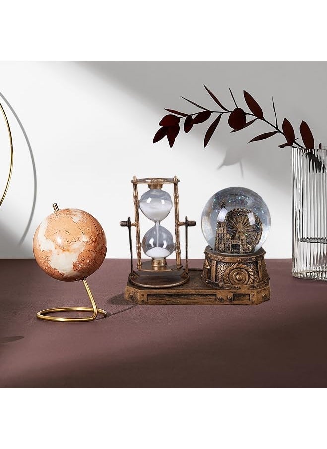 Hediyesahibi Big Ben Clock Tower Illuminated Water Snow Globe Hourglass Gift Hourglass  - Image 2