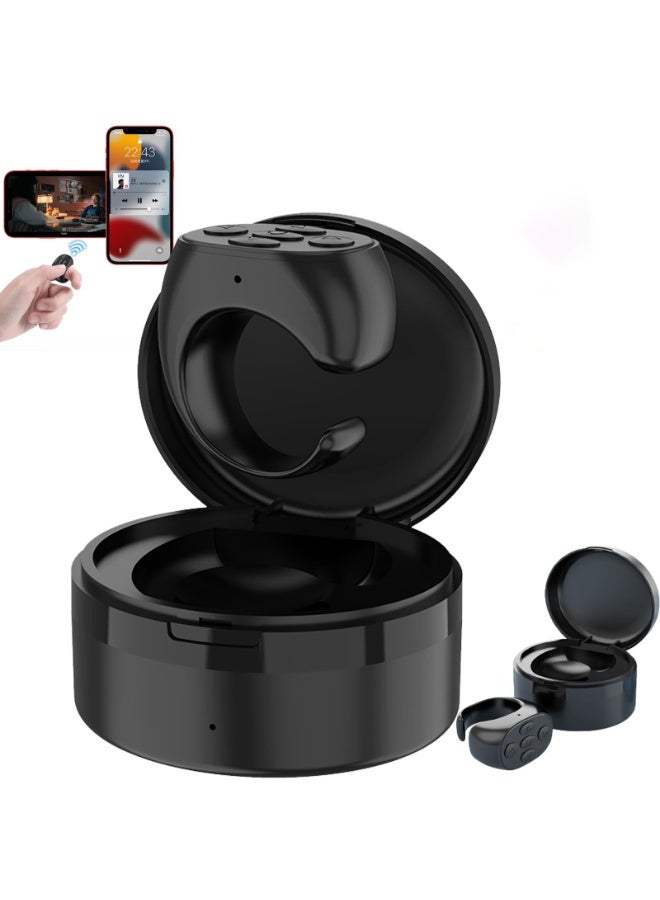 Arabest TIK TOK Bluetooth Remote Control Page Turner for iPhone iPad Android, Mini TIK TOK Wireless Scrolling Ring, Cell Phone Camera Shutter Selfie Remote, Fashion Smart Ring Remote - Image 1