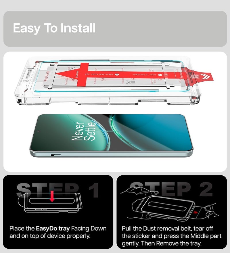 KAPAVER GT Series Clear Tempered Glass Screen Guard Protector for OnePlus Nord 4 (Pack of 2 Glass with 1 Easy Applicator) (Clear-2Pack) - Image 3