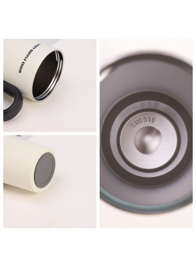 Simple and stylish 750ml large capacity straw cup with lid and independent tea compartment, stainless steel insulated thermos. Use as car water cup, fitness water cup, and daily carry-on water cup. - Image 5