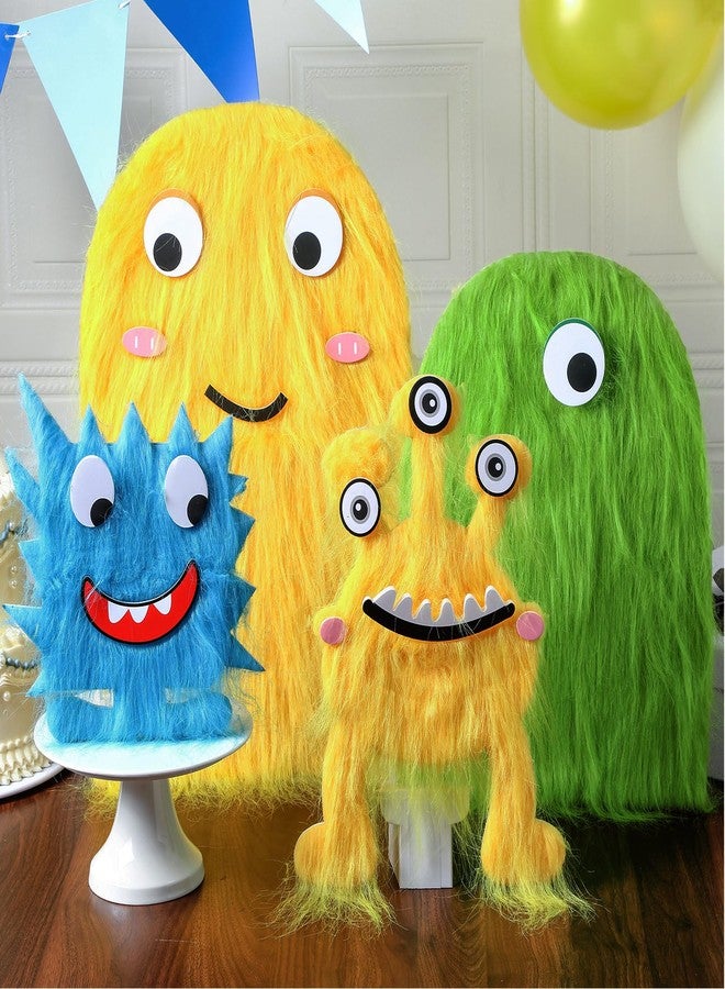 RoundFunny 4 Pcs Monster Birthday Party Decorations 20 in 16 in 14 in 10 in KT Material Monster Table Centerpieces for Birthday Baby Shower Themed Party Supplies - Image 4