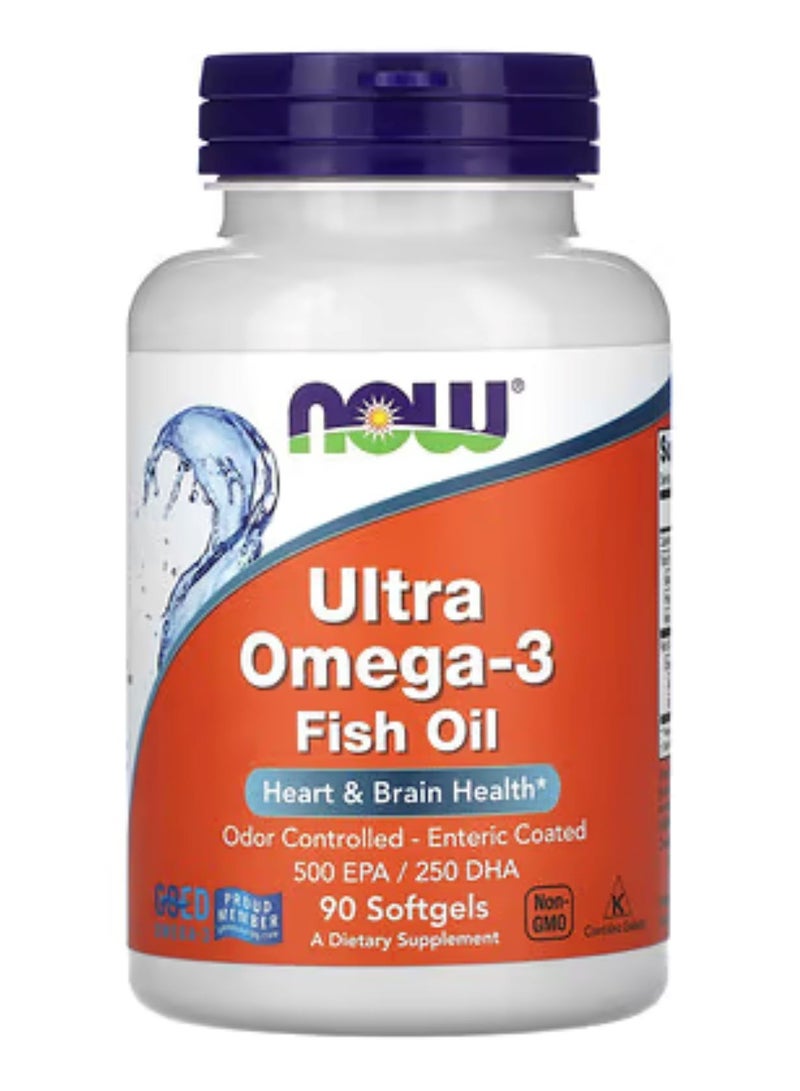 NOW Foods Ultra Omega-3 Fish Oil 90 Softgels