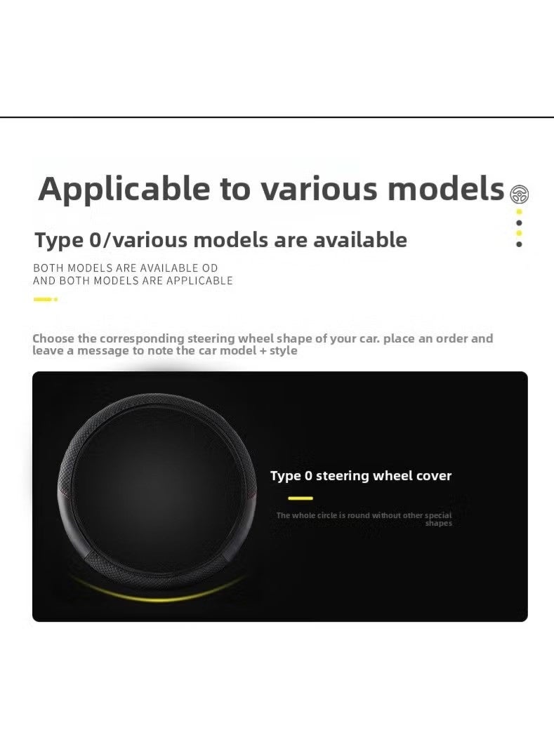 Car leather steering wheel cover, soft and comfortable, breathable and non-slip, universal elastic elastic steering wheel protective cover，Sports cars, car interior modifications - Image 5