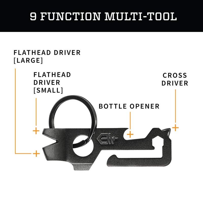 Gerber Gear Mullet Keychain - Multi-Tool Keychain with Pry Bar, Bottle Opener, and Wire Stripper - EDC Gear and Equipment - Black - Image 2
