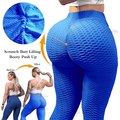 JGS1996 Womens Hidden Scrunch Butt Lifting Workout Leggings High Waist Tummy Control Booty Lift Gym Yoga Pants Tights - Image 4