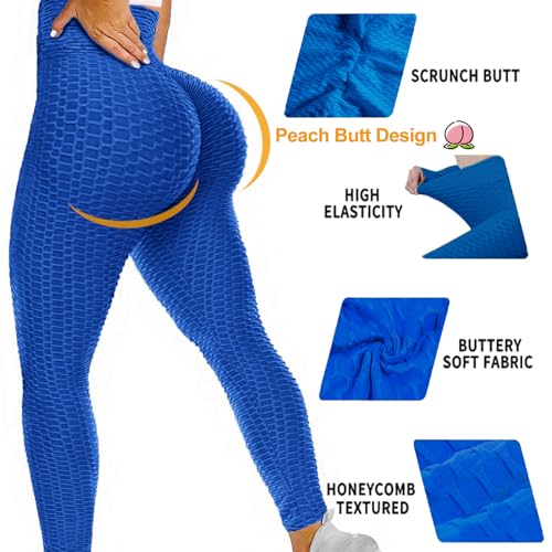 JGS1996 Womens Hidden Scrunch Butt Lifting Workout Leggings High Waist Tummy Control Booty Lift Gym Yoga Pants Tights - Image 2