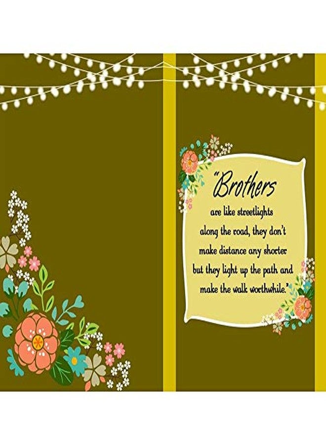 Alwaysgift STUNNING PEACOCK KUNDAN RAKHI Happy Raksha Bandhan Bhaiya Greeting Card & Love Soft Cushion Combo - Image 2