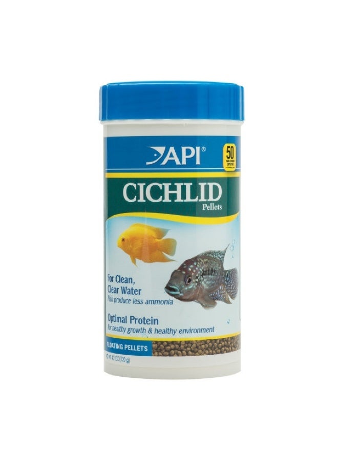 API Pellets Cichlid Fish Food, 4.2 OZ - Image 1