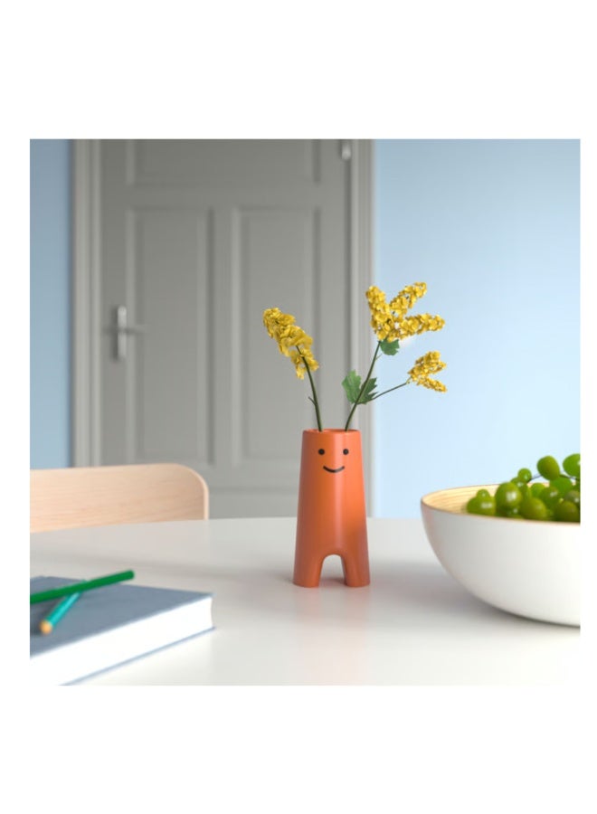 FRÖVÄXT Vase, brown-orange, 14 cm - Image 3