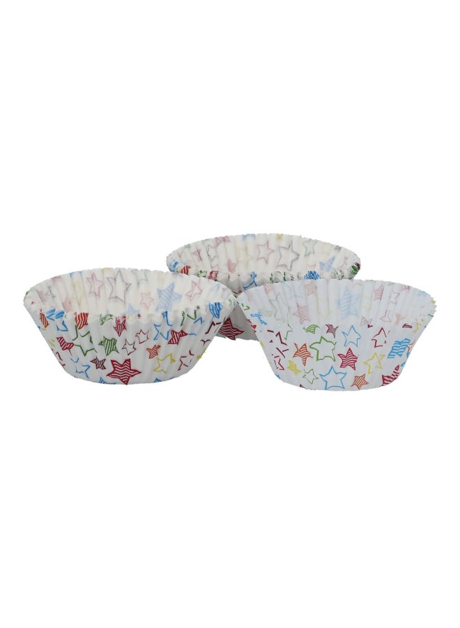 Chef Craft 50-Piece Stars Printed Baking Cup Multicolour 9.6 x 4.2 x 12.8 cm 21818 - Image 1