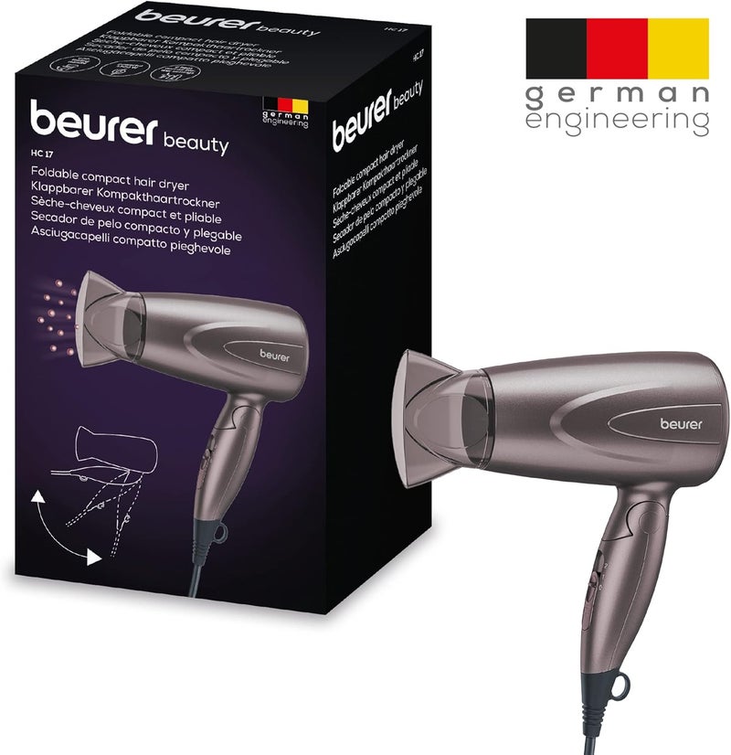 Beurer HC 17 Compact Hair Dryer with Folding Function, 1300 Watts, Overheat Protection - Image 5