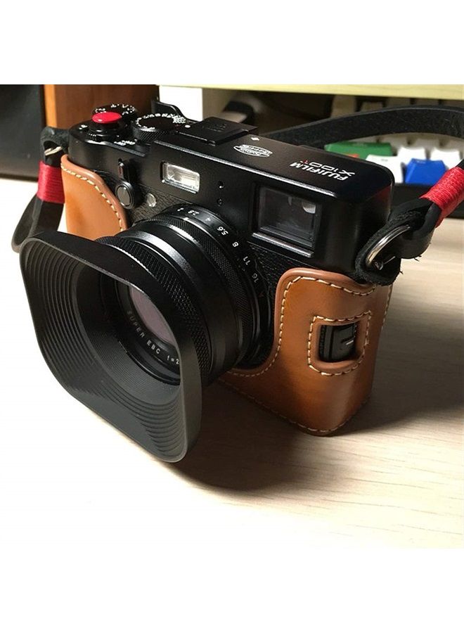 Haoge LH-E3T Square Metal Lens Hood with 49mm Adapter Ring with Cap for Fujifilm Fuji FinePix X100 X100S X100T X70 X100F X100V Camera Replaces Fujifilm LH-X100 AR-X100 LH-X70 Black - Image 4