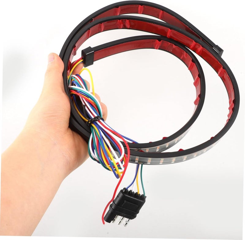 OUNONA Led Vehicle Tail Light Strip Dynamic Three-Row Brake Turn Signal Light for Pickup Trucks Enhanced Nighttime Visibility Fit for Safety and Style - Image 3