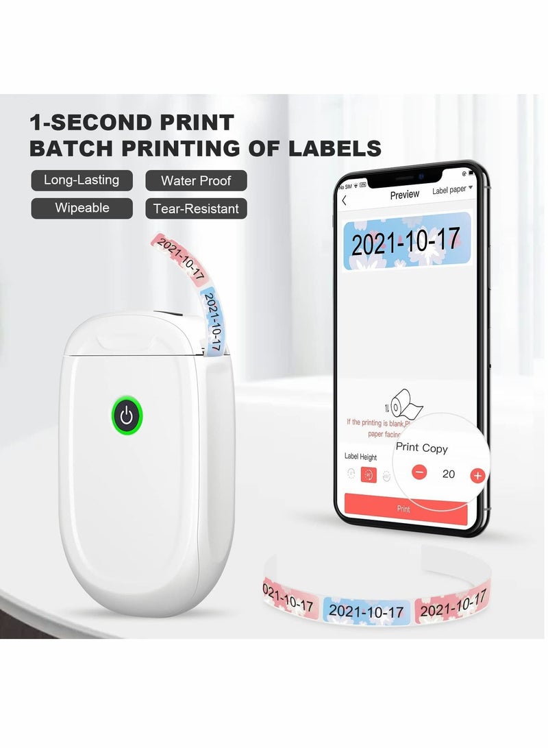 Excefore P11 Label Makers, Portable Thermal Sticker Printer Machine with Tape, Inkless & Wireless, Labelmaker for The Home Edit and Office Organization, White - Image 3