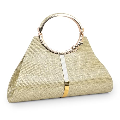 ADISA CL005 formal women girls clutch (Gold 1) - Image 1