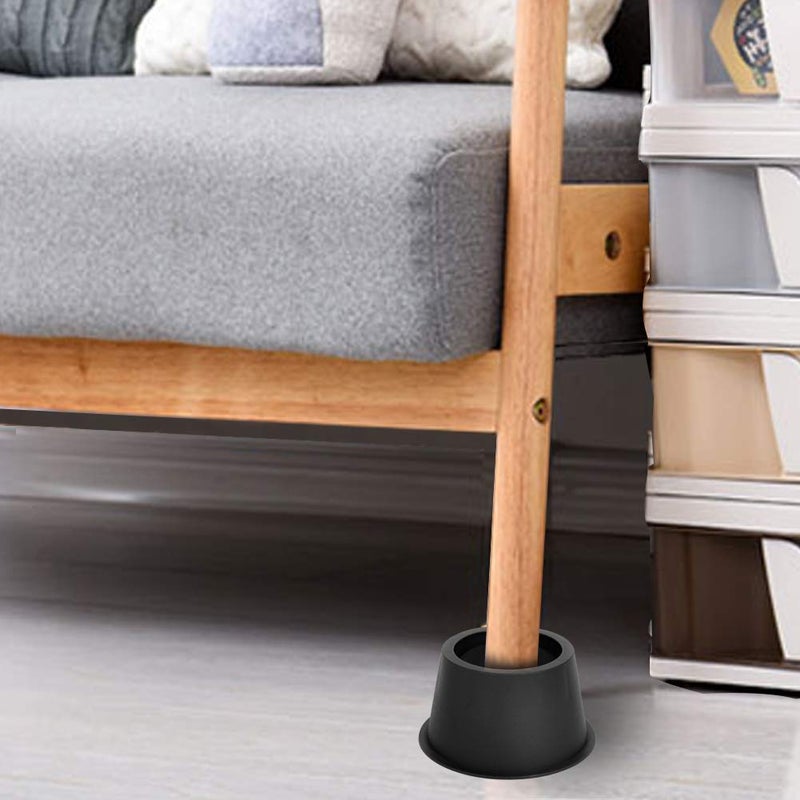 BTSD-home Round Bed Risers 3 inch Heavy Duty Furniture Risers Table Chair Risers Lift 10000 Pounds Rise up 2.5 inch Set of 4 Pieces (Black) - Image 4