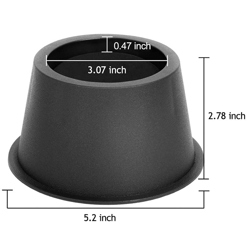 BTSD-home Round Bed Risers 3 inch Heavy Duty Furniture Risers Table Chair Risers Lift 10000 Pounds Rise up 2.5 inch Set of 4 Pieces (Black) - Image 2