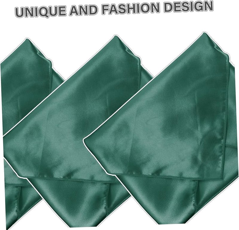 Valiclud 8 حزمة مناديل قماش الساتين القابلة لإعادة الاستخدام ناعمة قابلة للغسل لحفلات الزفاف المنزل - Image 4