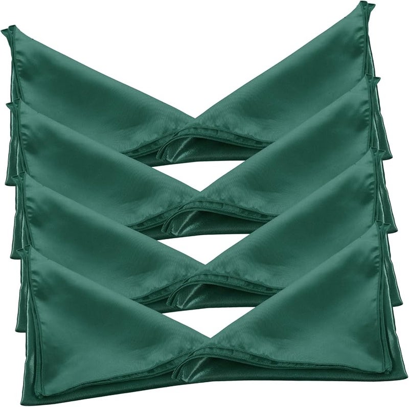 Valiclud 8 حزمة مناديل قماش الساتين القابلة لإعادة الاستخدام ناعمة قابلة للغسل لحفلات الزفاف المنزل - Image 1