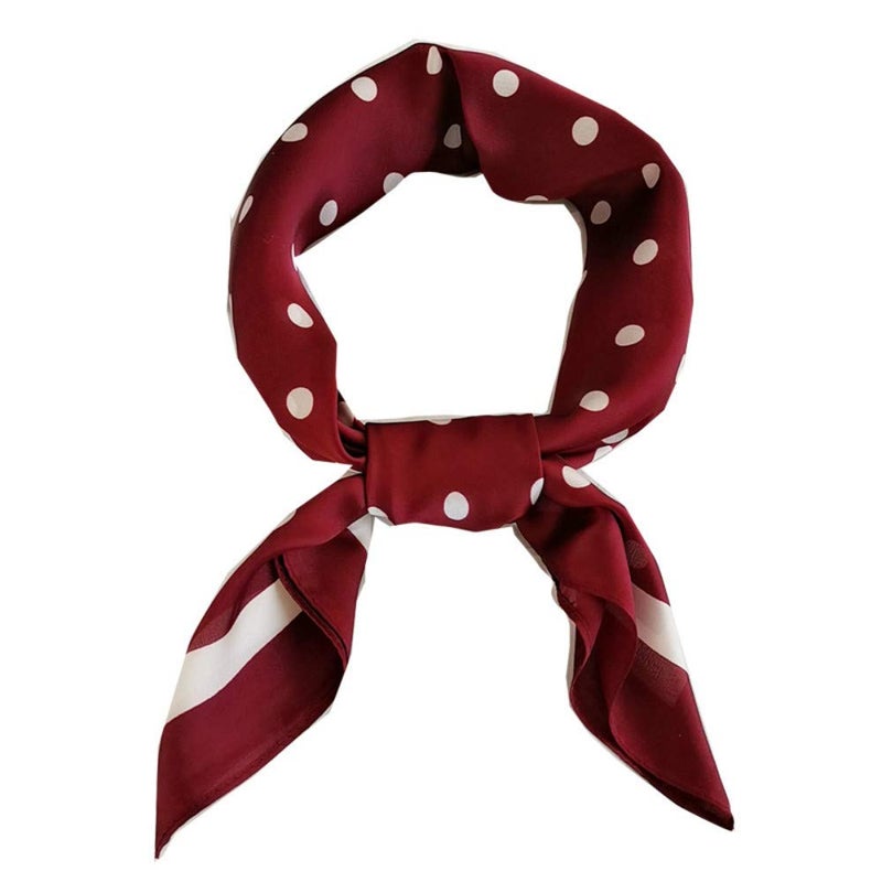 FONYVE Silk Feeling Scarf Medium Square Satin Head Wrap for Women 27.5 inches - Image 1