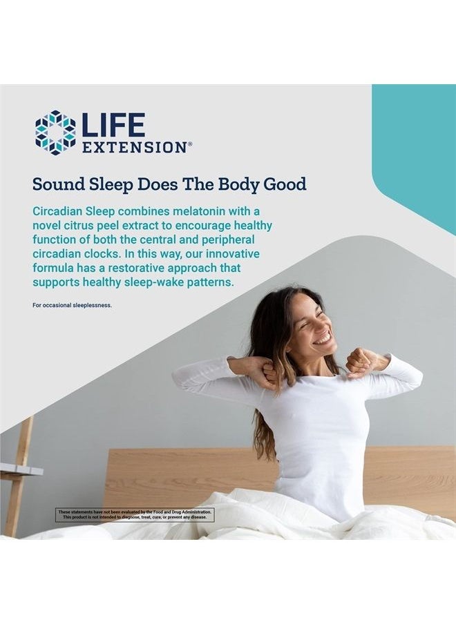 Life Extension - Circadian Sleep — Nobiletin and Melatonin Sleep Support Supplement for Restful Night Aid and Healthy Sleep-Wake Cycle - Gluten-Free, Vegetarian, Non-GMO - 30 Capsules - Image 1