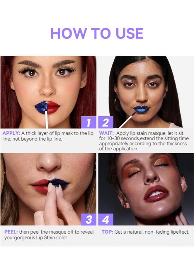 siimunana Lip Stain Tint – Long Lasting Waterproof Lip Liner & Gloss Makeup, Nude Pink Dark Brown Shades for All-Day Wear (Lovely Chestnut Brown) - Image 3