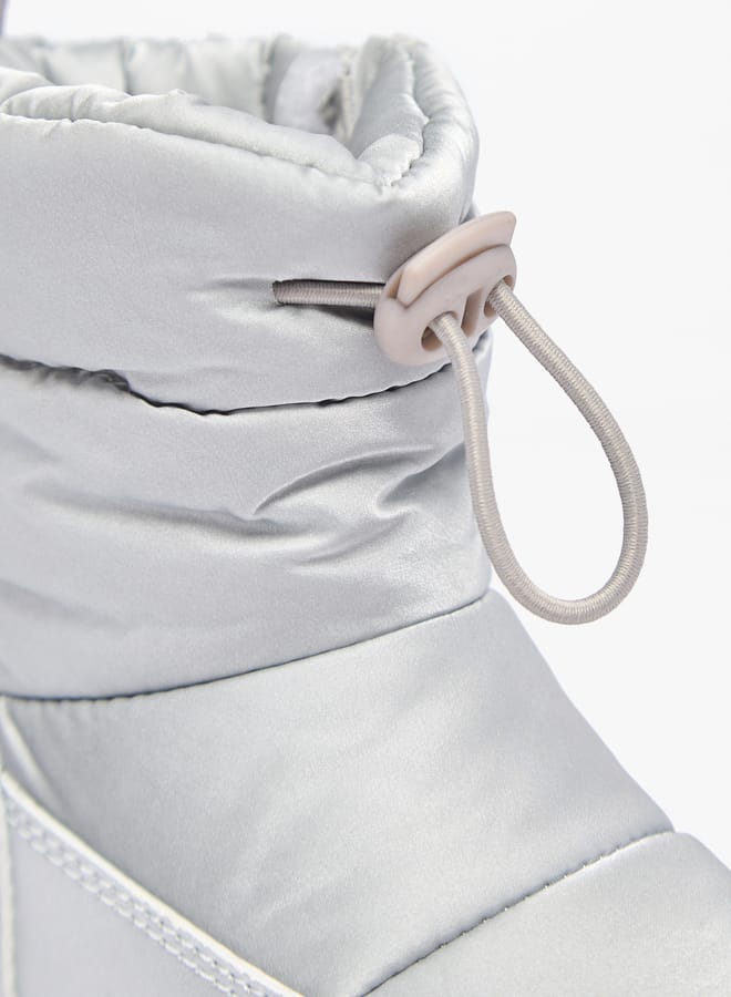 JUNIORS Girls Solid Ankle Boots with Zip Closure and Pull Tabs - Image 4