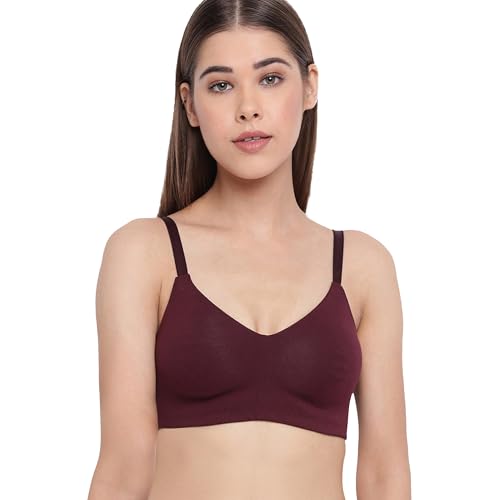 Enamor Non-Wired Fixed Strap Non Padded Womens Every Day Bra (Purple, 38D) - Image 1