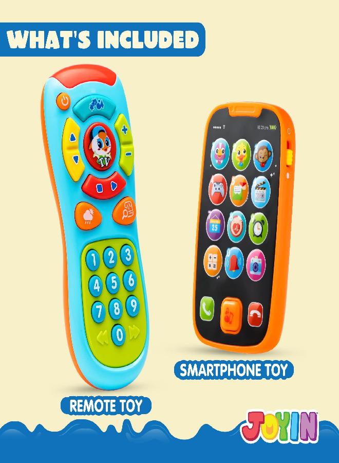 JOYIN My Learning Remote and Phone Bundle with Music, Fun Smartphone Toys for Baby, Infants, Kids, Boys or Girls Christmas Birthday Gifts, Holiday Stocking Stuffers Present - Image 2