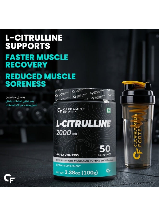 Carbamide Forte L Citrulline Malate - 100g | L Citrulline Supplement - 50 Servings | Unflavoured & Supports Endurance - Image 5