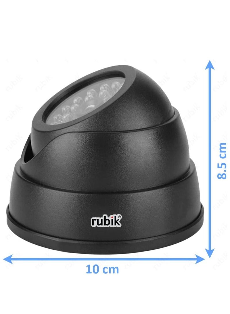 Rubik 2pc Dummy CCTV Camera with Flashing LED Light, Adjustable Fake Surveillance Camera Security Indoor Dome Camera with LED Light (White)  - Image 4