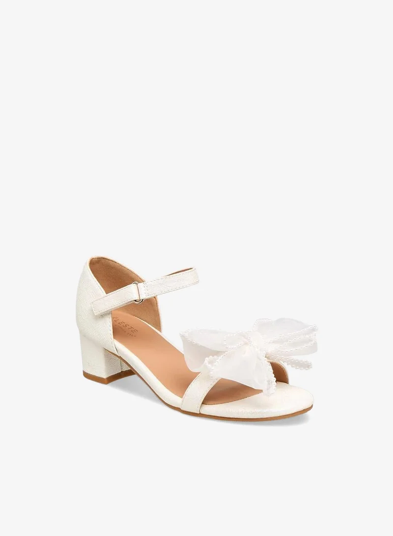 سيليست Girls Block Heel Ankle Strap Sandals Ramadan Collection