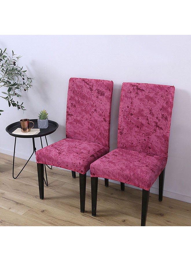 NIBEMINENT 2-Piece Printed Anti Dust Chair Cover Set Pink 12X4X12cm - Image 1