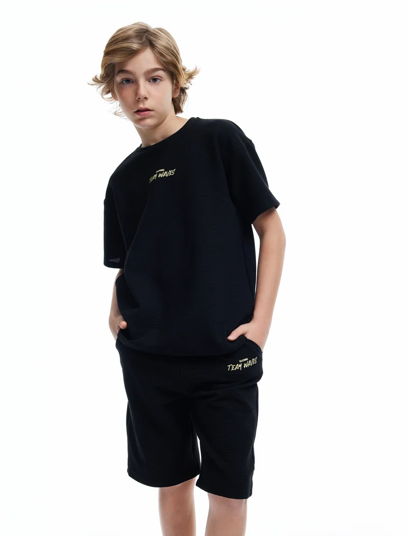 كوتون Drawstring Shorts
