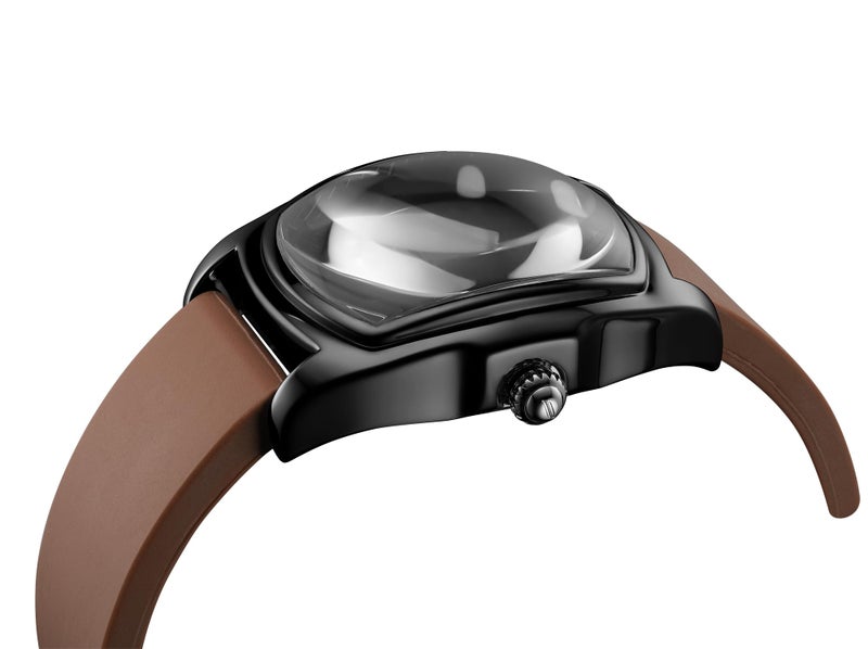 Daniel Hechter Paris Cite Collection Analog Watch for Men with Square Dial, Magnifier Dome Glass, Date Display, Quartz Movement and Silicone Strap - DHM1017 - Image 5
