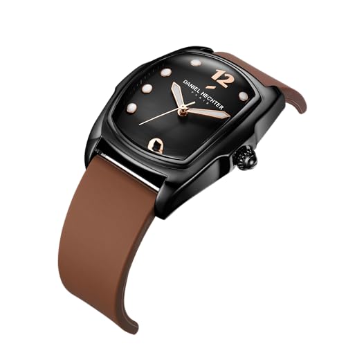 Daniel Hechter Paris Cite Collection Analog Watch for Men with Square Dial, Magnifier Dome Glass, Date Display, Quartz Movement and Silicone Strap - DHM1017 - Image 4