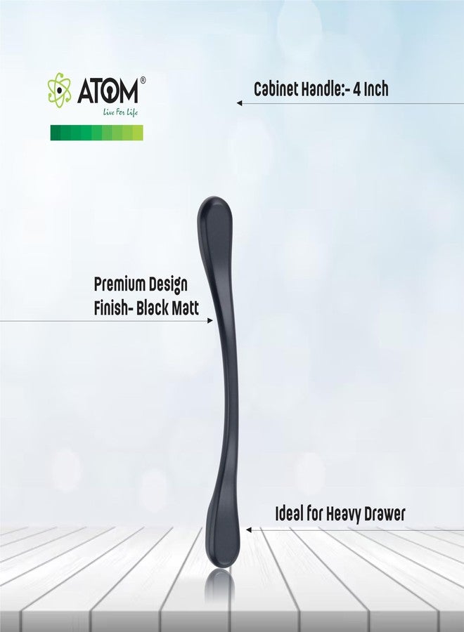 Atom 5.2 Inch Zinc Handle | Black Matt Finish | Cupboard Bar, Cabinet Hardware, Drawer Pull, Wardrobe Fitting | Pack of 20 | CH-548 - Image 2