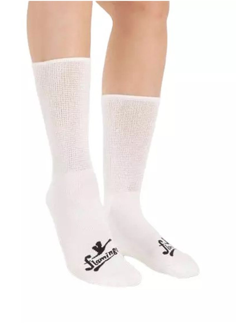 FLAMINGO Diabetic Socks White 1 Pc 