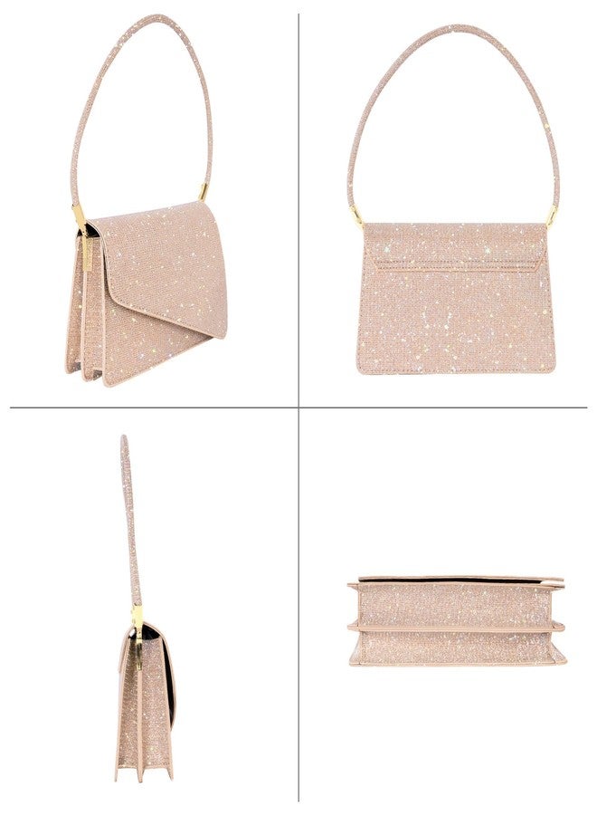 Toptime Asymmetrical Evening Bag Champagne Gold - Image 4