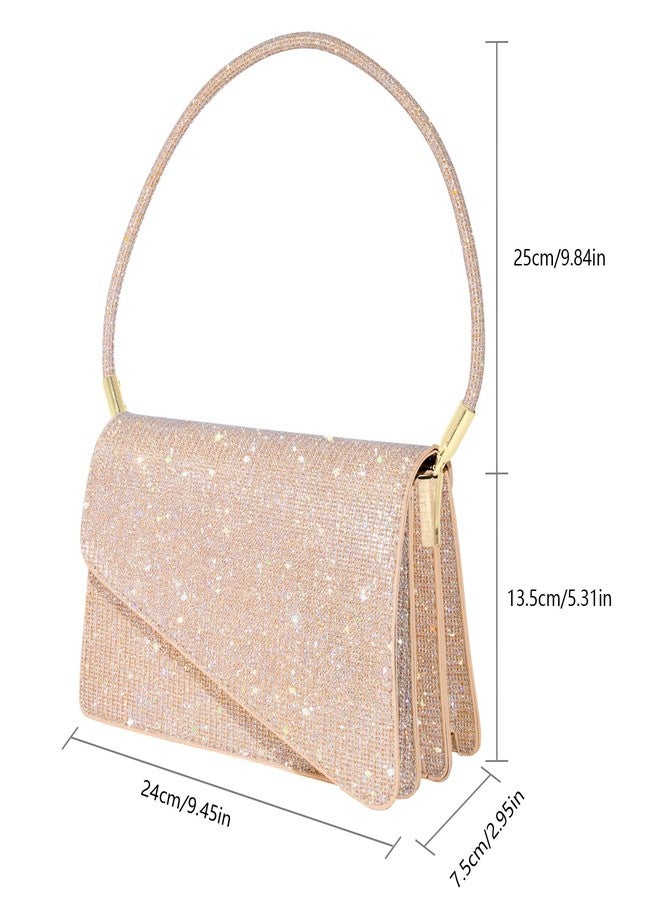 Toptime Asymmetrical Evening Bag Champagne Gold - Image 2