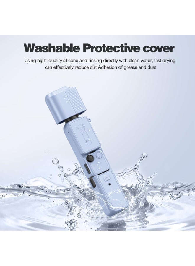 Rayco Silicone Protective Cover for DJI Pocket 4, Full Camera Case with Lens Protector, Screen Protector and Anti Loss Strap–Shockproof, Anti-Slip, Washable, Precise Cutouts for  Pocket 4 - Image 4