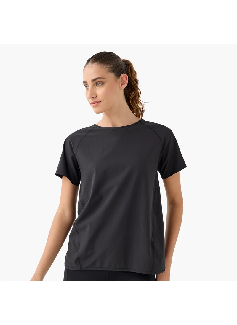 ادوت من سبلاش Ribbed T-shirt with Raglan Sleeves