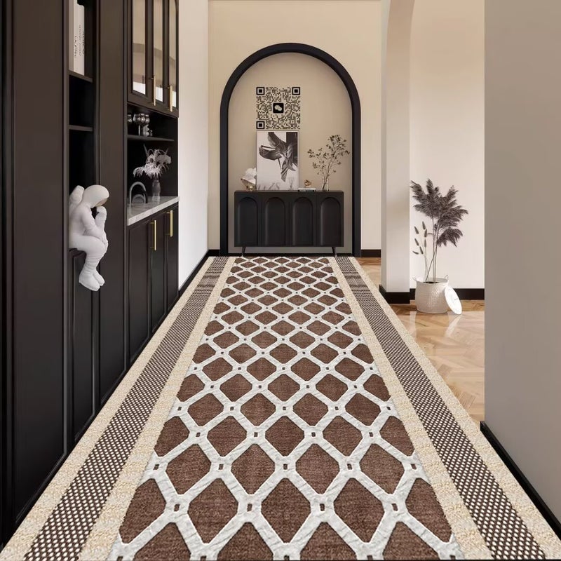 Wholesale Crystal Velvet Corridor Rug - Long Strip, Customizable for Hotels & Homes