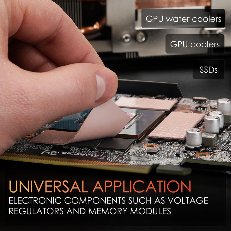 Thermal Grizzly وسادة حرارية جريزلي مينوس 8-100x100x2.0 مم، وسادة واجهة حرارية، غير موصلة كهربائياً، ذات موصلية حرارية عالية وقابلية للضغط لوحدات التخزين SSD، وحدات معالجة الرسوميات GPUs والإلكترونيات. - Image 3