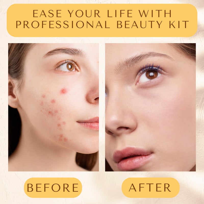 DERMATED 16 قطعة أدوات إزالة الرؤوس السوداء من الفولاذ المقاوم للصدأ 410 | مجموعة أدوات ضغط الحبوب | مجموعة أدوات استخراج الحبوب الاحترافية من الفولاذ المقاوم للصدأ للرؤوس السوداء، الكوميدون، حب الشباب، البثور، والرؤوس البيضاء - Image 5