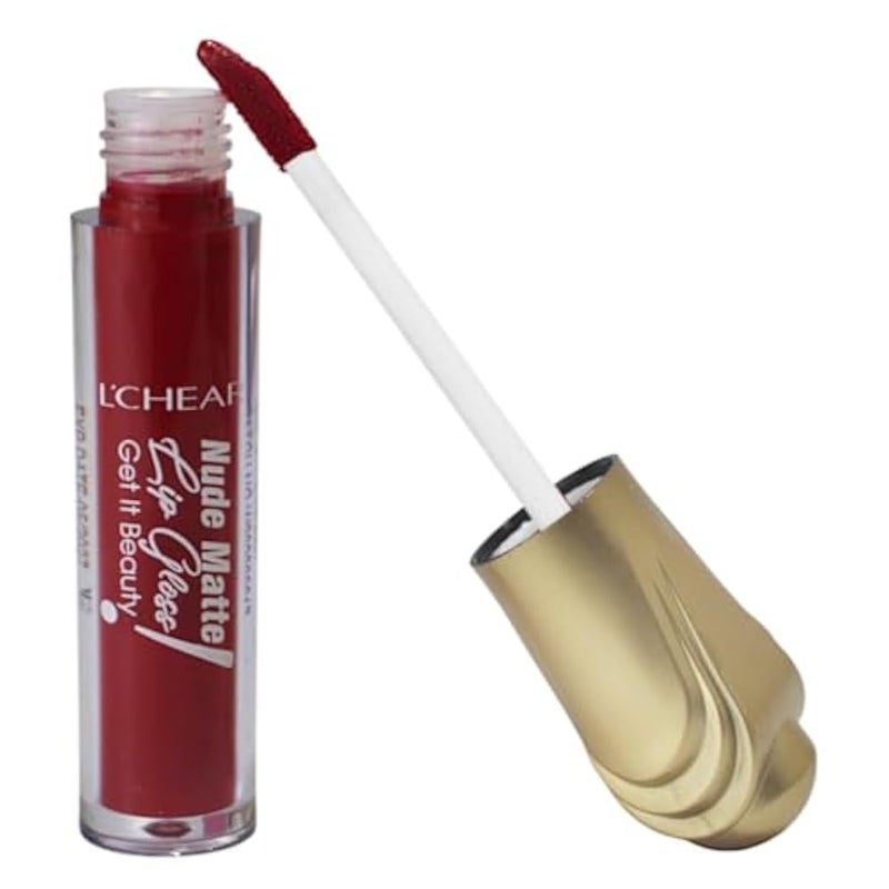 L'chear Lip Gloss Nude Matte Light&Thin Lasting Color Aqua Nourishment Shade Number 3 - Image 1